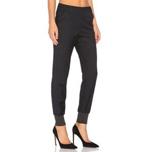 James Jeans Revolve track pants silky blue black stretch ankle trouser pants